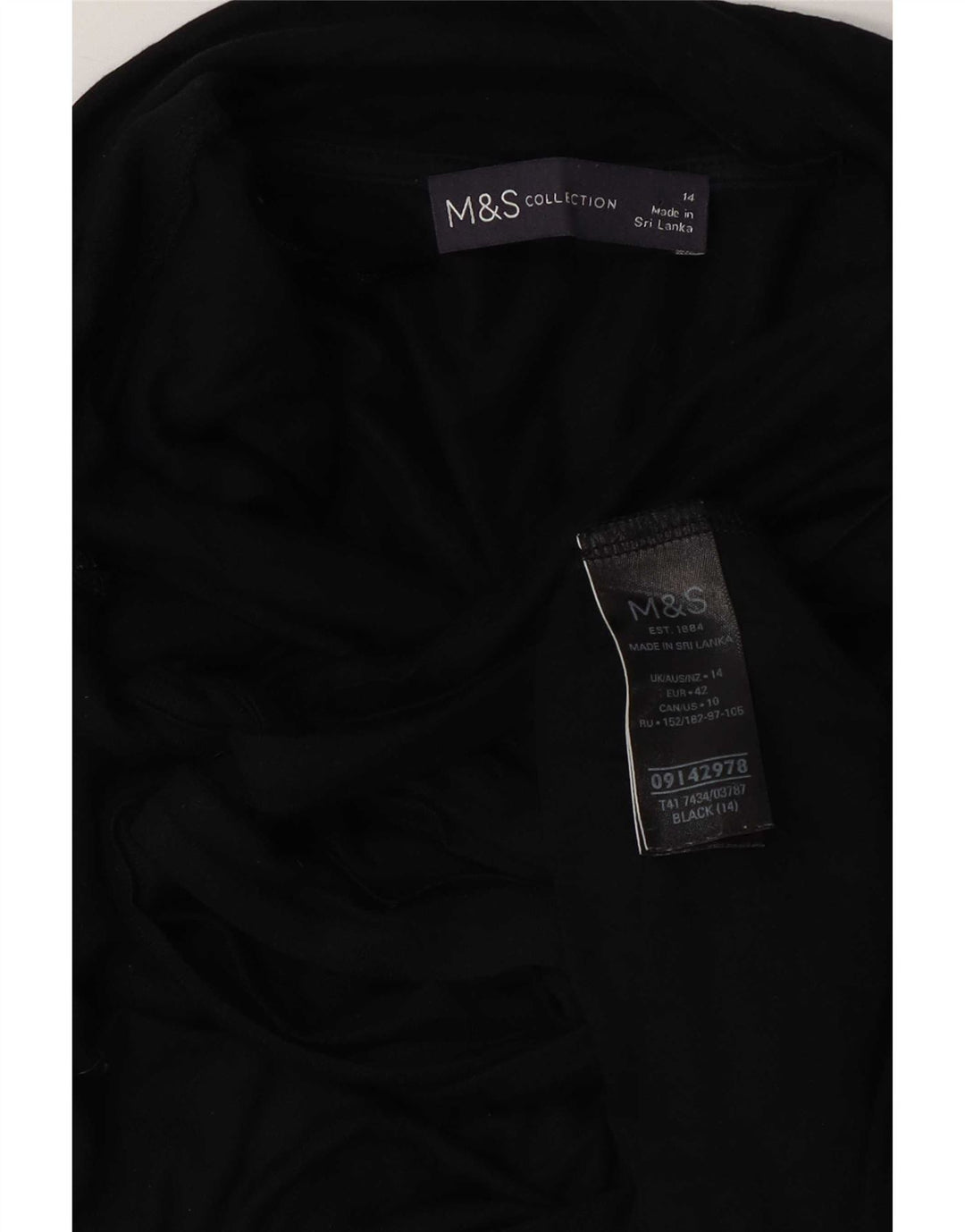 Top in camicetta da donna Marks & Spencer UK 14 Large in viscosa blu navy