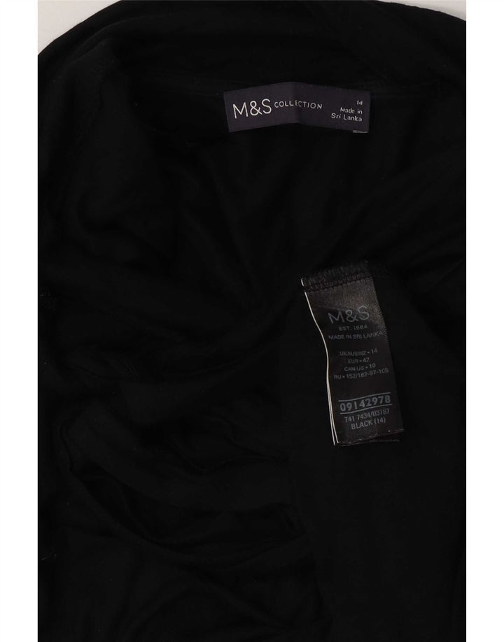 Top in camicetta da donna Marks & Spencer UK 14 Large in viscosa blu navy