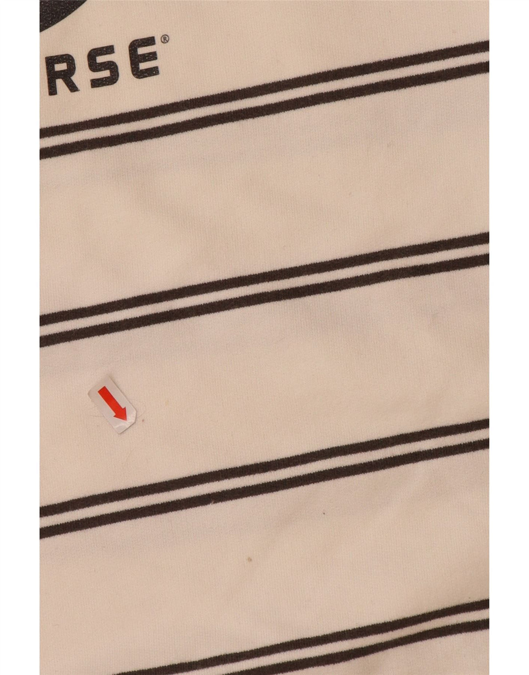 CONVERSE Felpa grafica da uomo Maglione cotone a righe bianco sporco medio