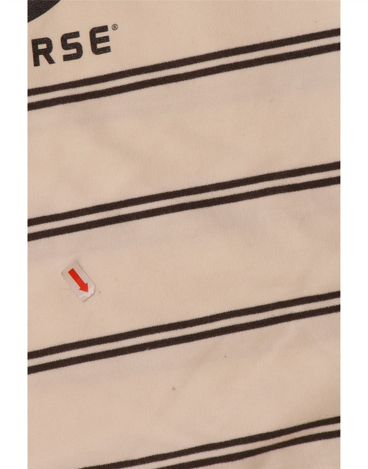 CONVERSE Felpa grafica da uomo Maglione cotone a righe bianco sporco medio