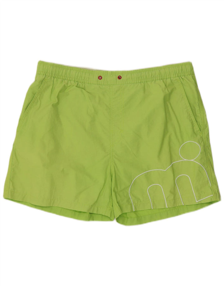Pantaloncini da bagno grafici da uomo Mistral XL verdi