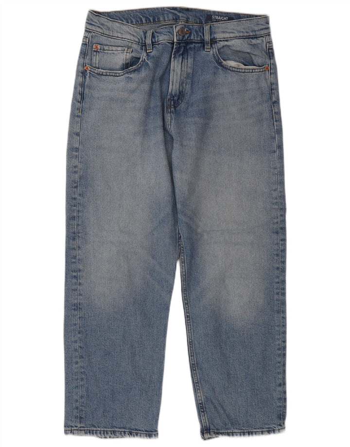 Jeans dritti regolari da donna Marks & Spencer UK 12 medio W30 L25 blu