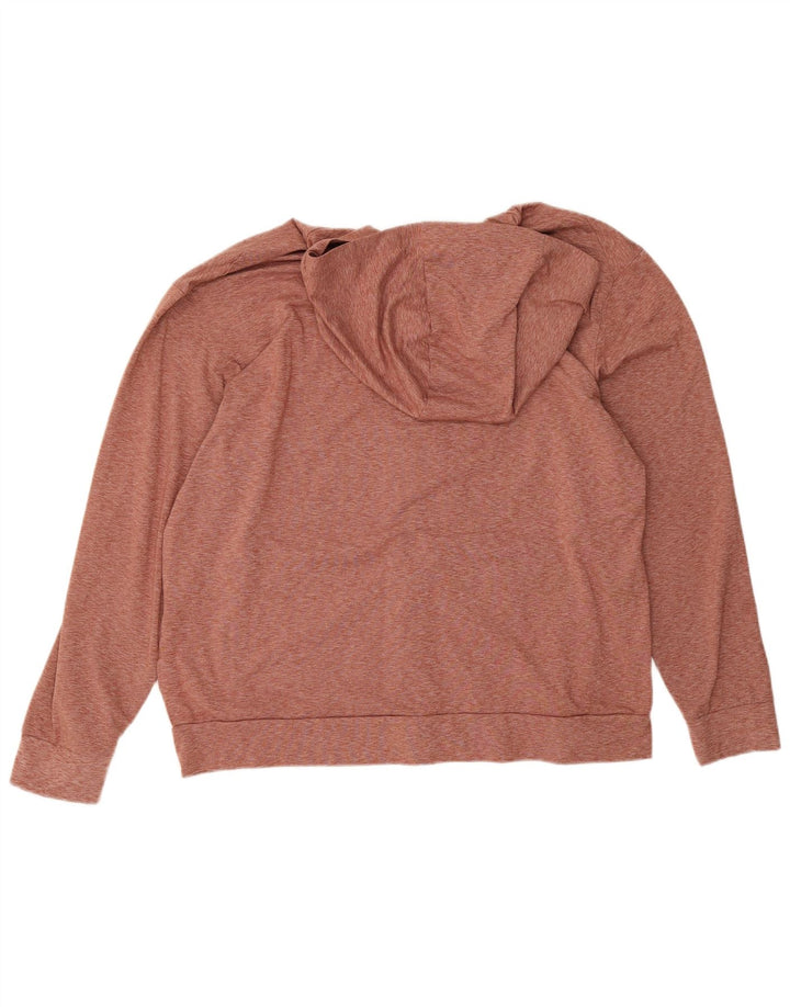 Felpa con cappuccio e zip standard Nike Dri Fit da uomo, grande, in poliestere chiazzato rosso