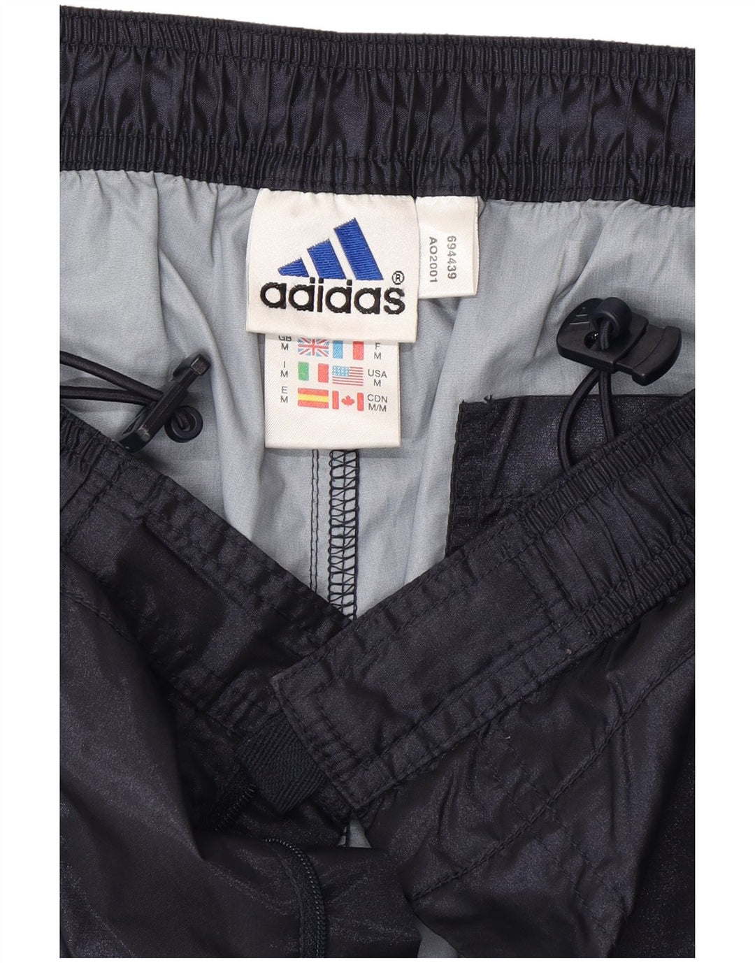 Pantaloni impermeabili Adidas da uomo medi in poliestere blu navy
