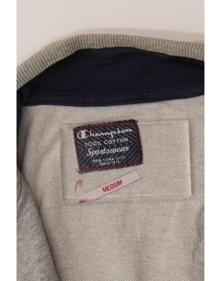 Giacca da tuta grafica da uomo Champion in cotone chiazzato grigio medio