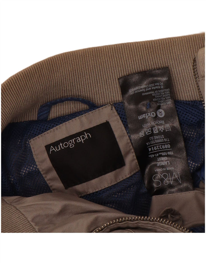 Giubbotto bomber da uomo Marks & Spencer UK 41/43 grande poliestere grigio