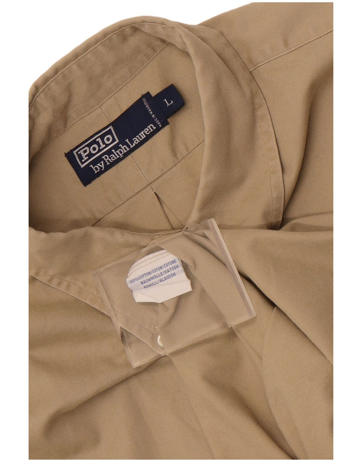 Polo Ralph Lauren Camicia da uomo grande in cotone beige