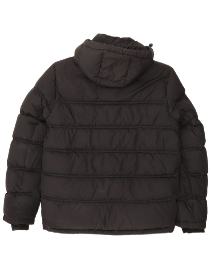 Giacca imbottita con cappuccio da uomo Tommy Hilfiger UK 38 Cotone grigio medio