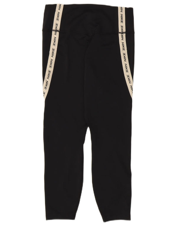 Leggings Capri grafici NIKE da donna Dri Fit UK 12 Medium Black Colourblock