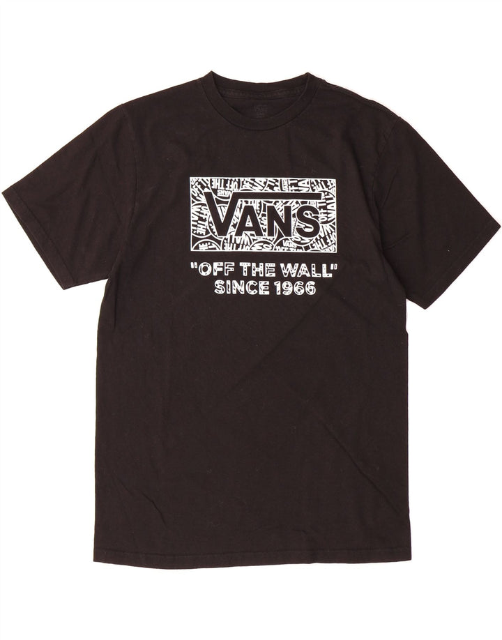 VANS Mens Graphic T-Shirt Top Small Black Vintage Vans and Second-Hand Vans from Messina Hembry 