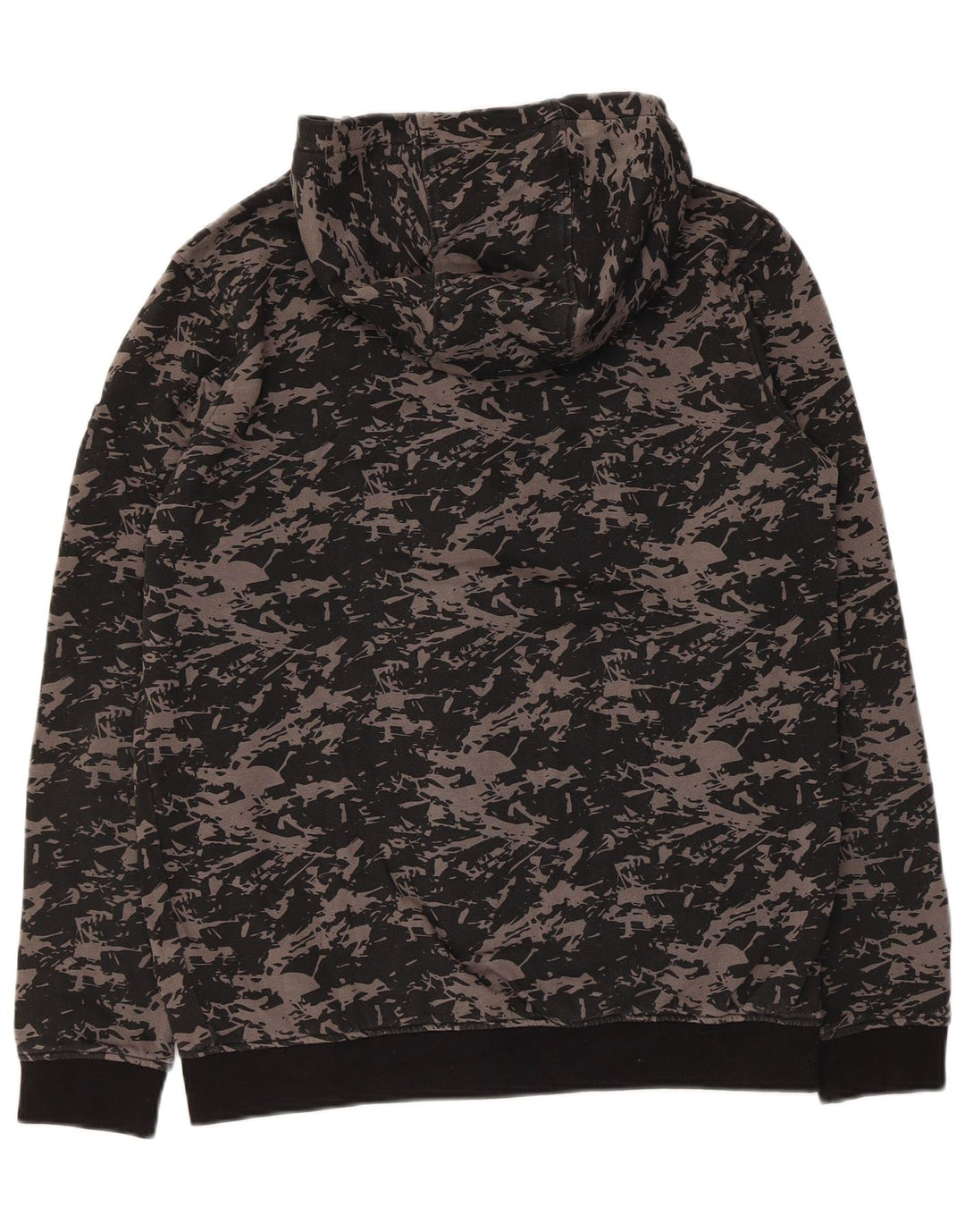 Felpa con cappuccio e zip da ragazzo con motivo astratto Lyle & Scott 15-16 anni nera