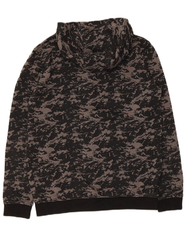 Felpa con cappuccio e zip da ragazzo con motivo astratto Lyle & Scott 15-16 anni nera