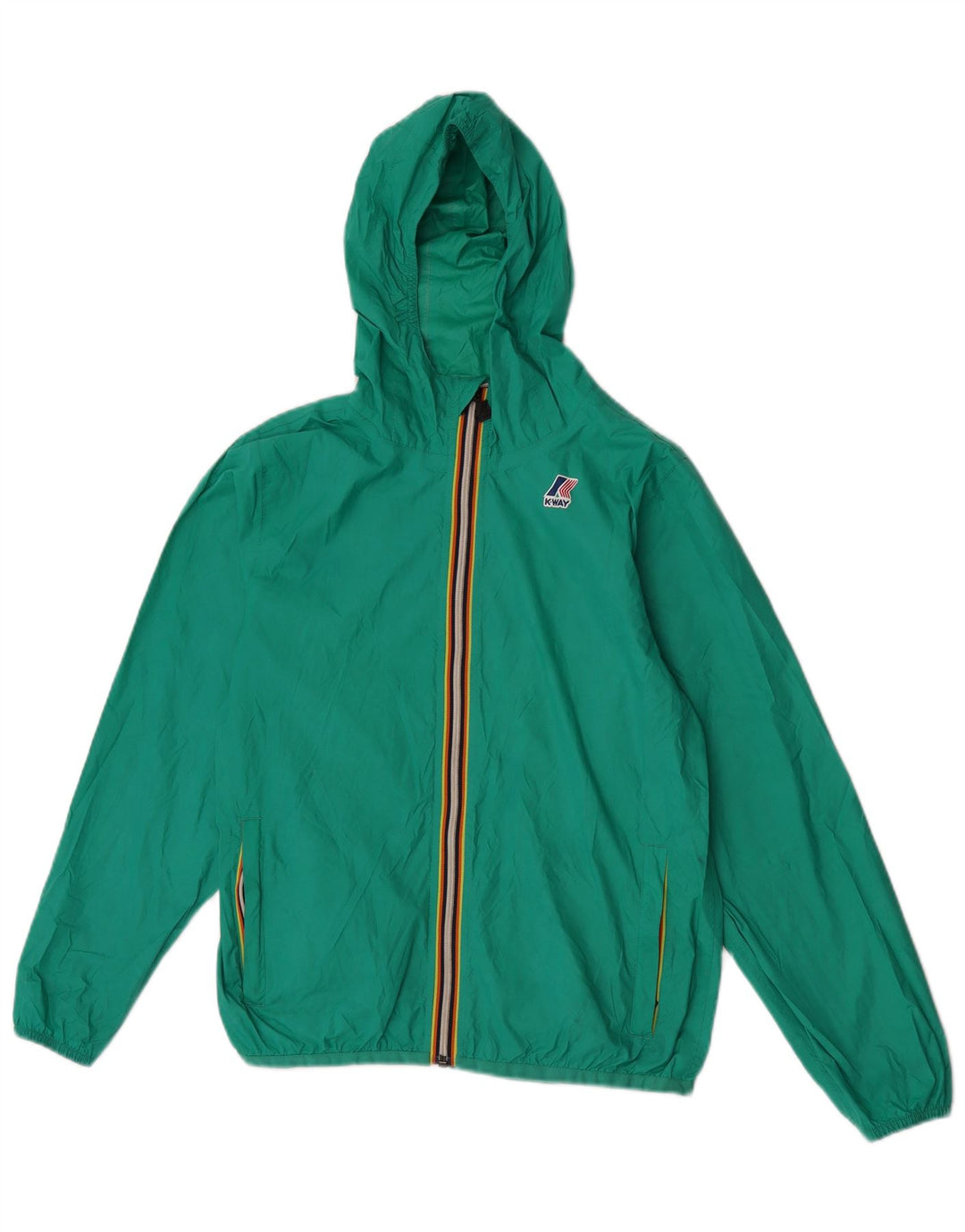 Giacca antipioggia con cappuccio per bambina K-Way 11-12 anni Verde