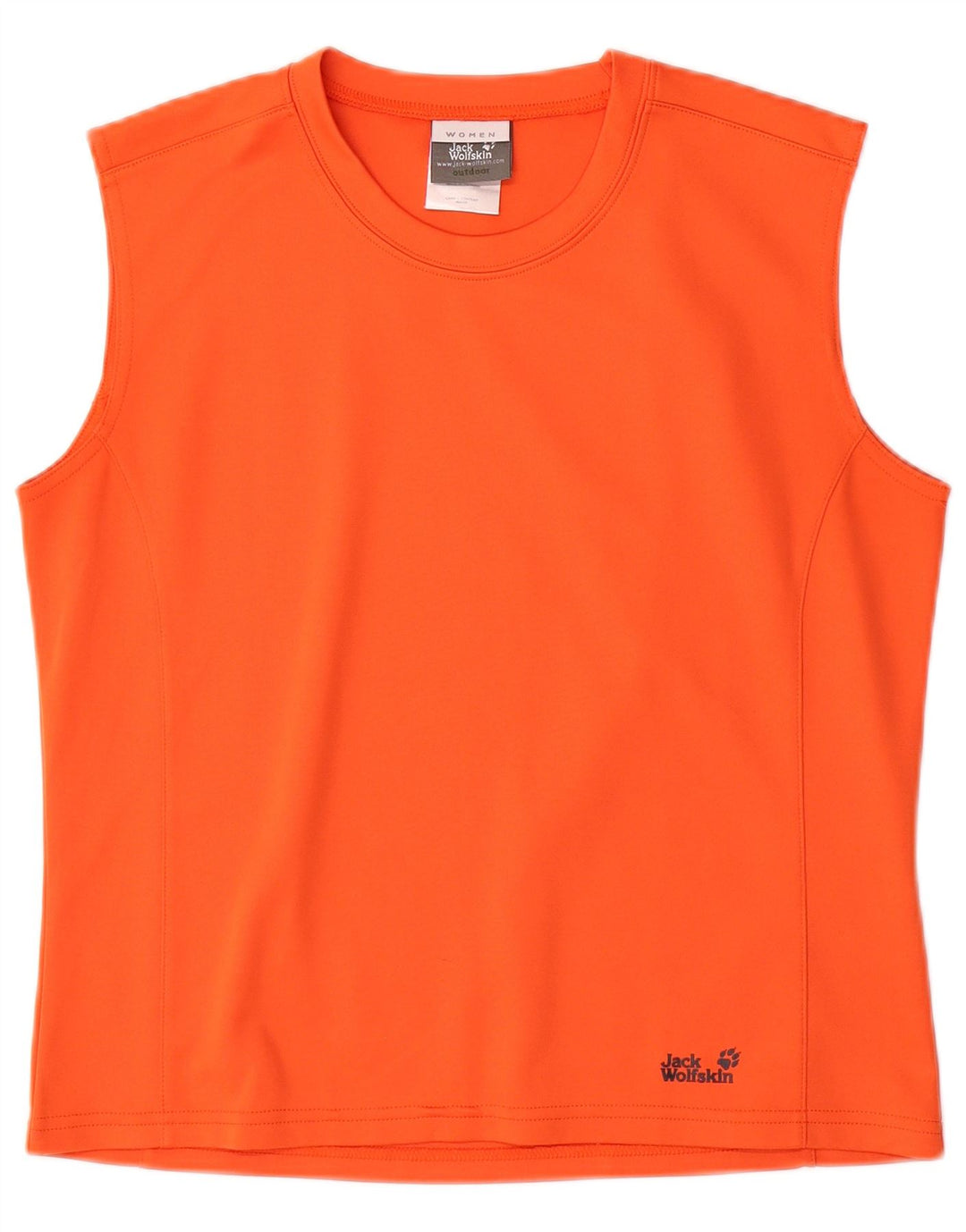 JACK WOLFSKIN Canotta da donna UK 14/16 Large Arancione Poliestere