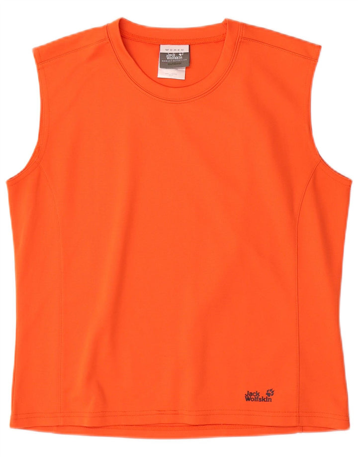 JACK WOLFSKIN Canotta da donna UK 14/16 Large Arancione Poliestere