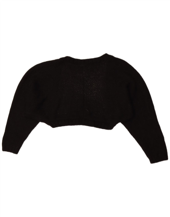 Maglione Bolero aperto corto da donna Zara UK 12 medio nero acrilico