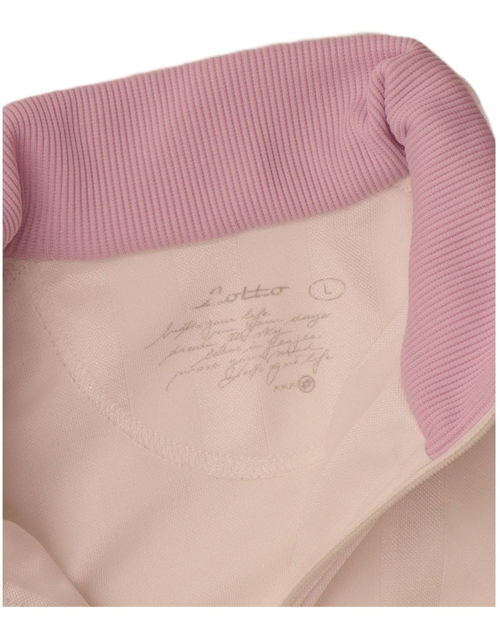 Giacca da tuta da donna Lotto UK 14 Large Rosa Poliestere