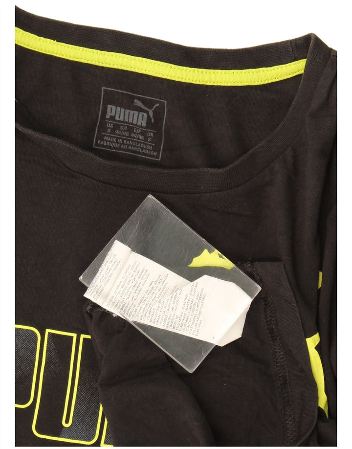 T-shirt grafica da uomo Puma Top Small in cotone nero