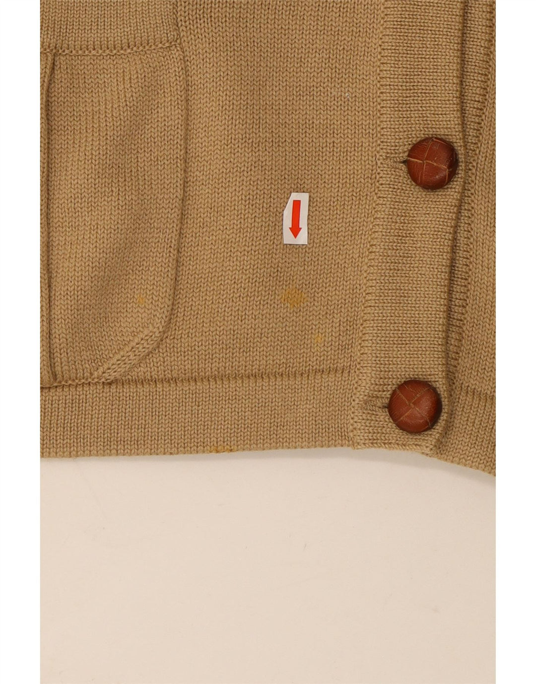 LUISA SPAGNOLI Maglione cardigan da donna UK 14 Large Beige Lana