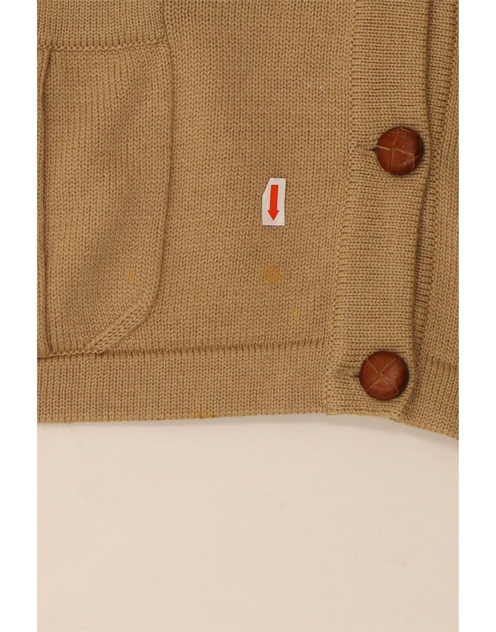 LUISA SPAGNOLI Maglione cardigan da donna UK 14 Large Beige Lana