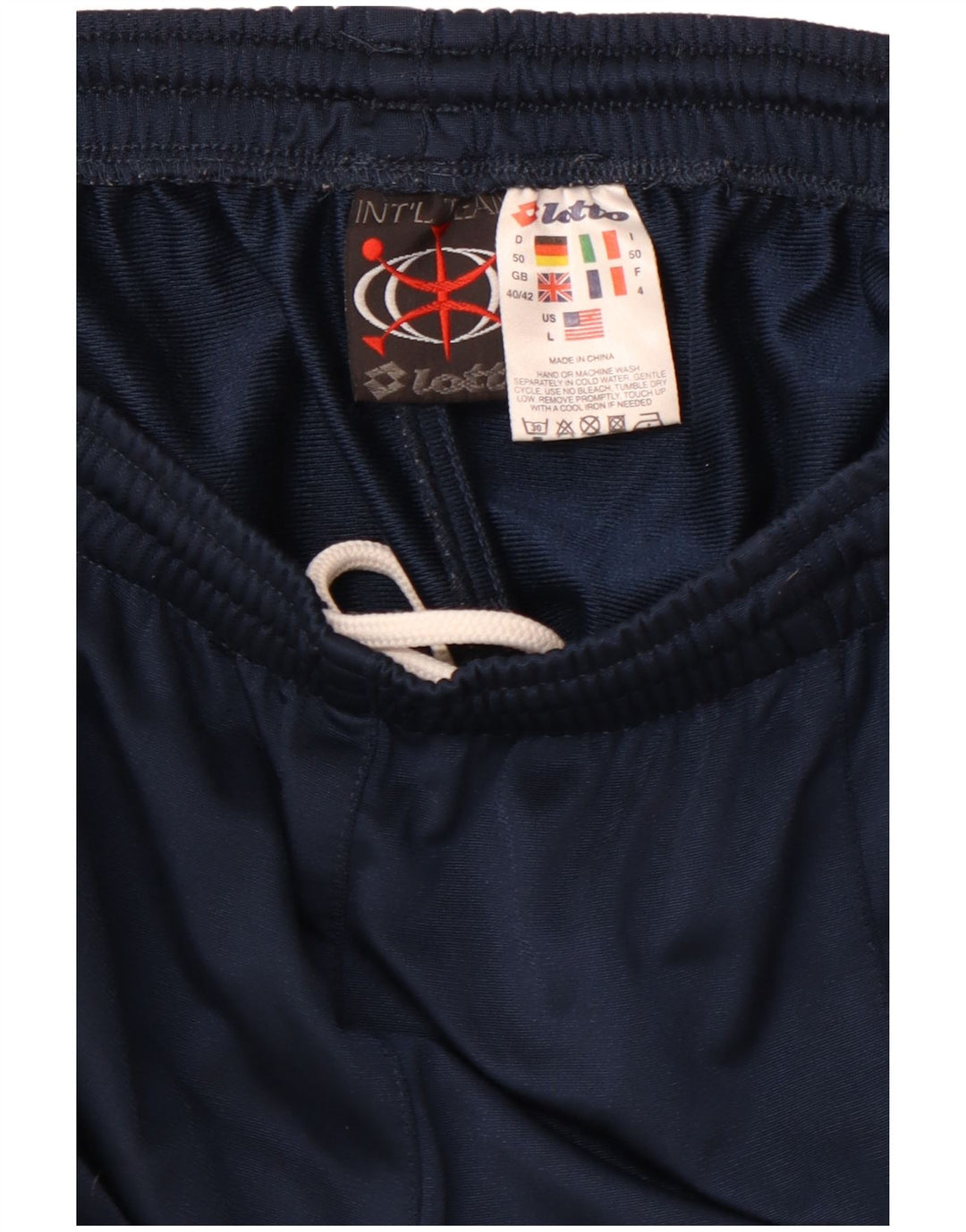 Pantaloni da tuta da uomo LOTTO UK 40/42 Large Blu Navy Colorblock