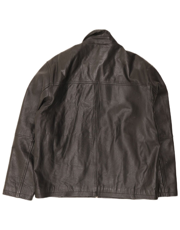 Giacca in pelle da uomo St. Bernard UK 41 grande nera