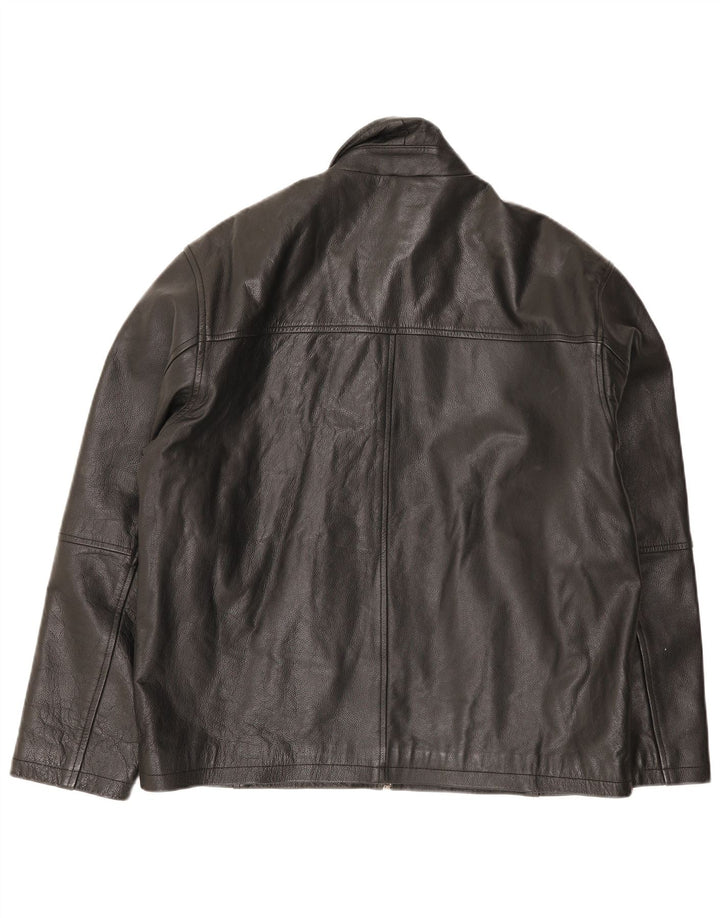 Giacca in pelle da uomo St. Bernard UK 41 grande nera