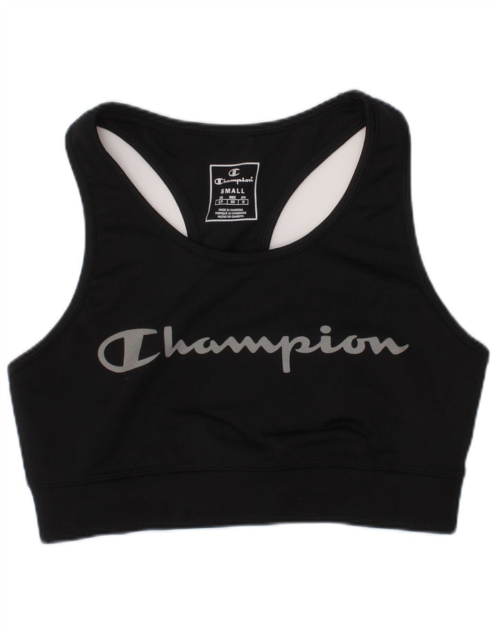 Reggiseno sportivo grafico da donna Champion Top piccolo nero sportivo