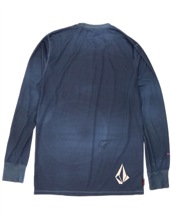 Volcom Top grafico da uomo a maniche lunghe piccolo blu navy