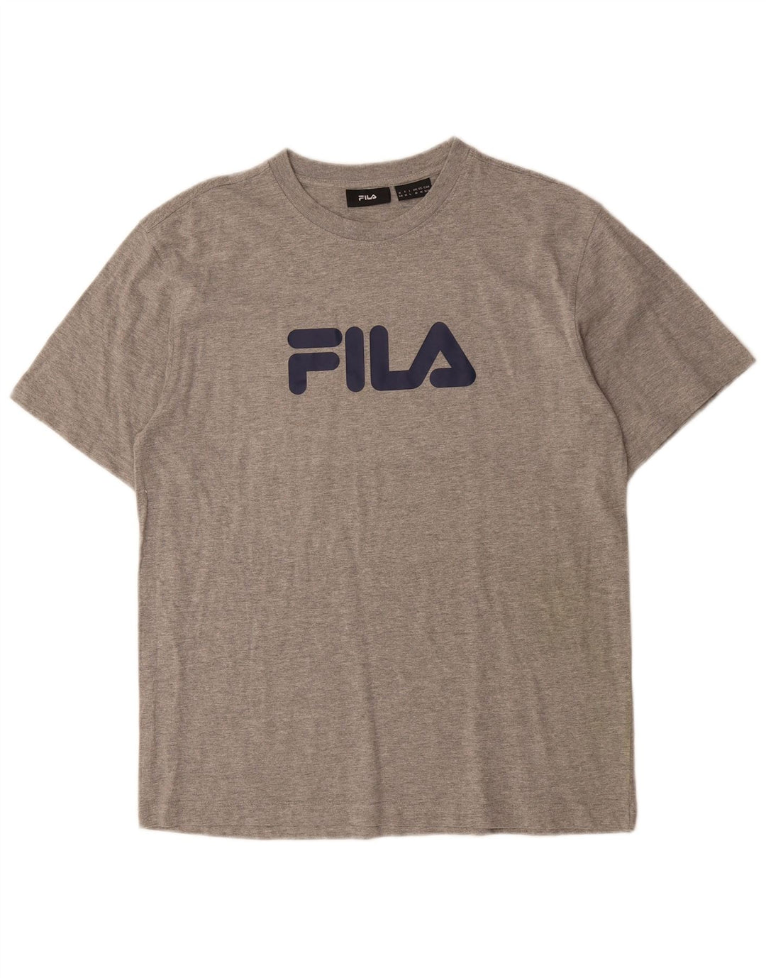 FILA Mens Graphic T-Shirt Top Medium Grey Cotton