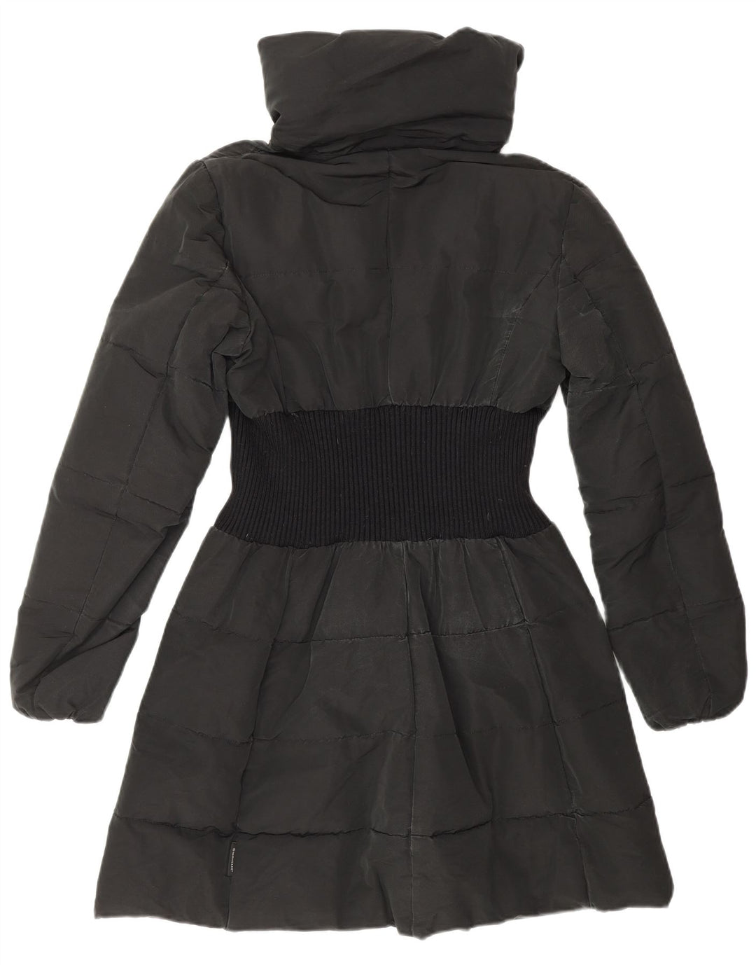MONCLER Cappotto imbottito da donna taglia 1 piccolo poliestere nero invernale