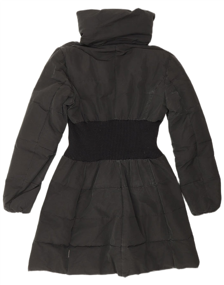 MONCLER Cappotto imbottito da donna taglia 1 piccolo poliestere nero invernale