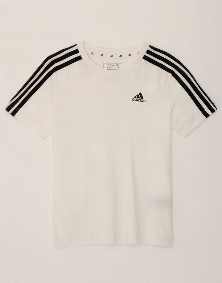 T-shirt Adidas da ragazzo Top 7-8 anni in cotone bianco