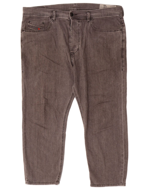 Diesel Uomo Rhial Slim Carrot Capri Jeans W36 L23 Cotone Grigio