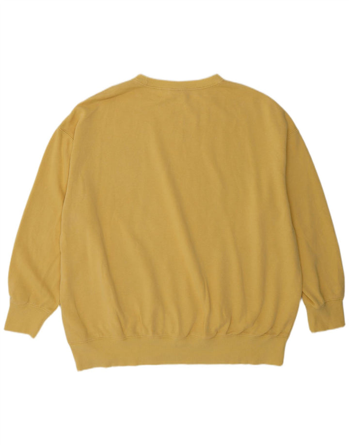 Felpa da uomo Nike Relaxed Fit, maglione grande, cotone giallo, anni '90