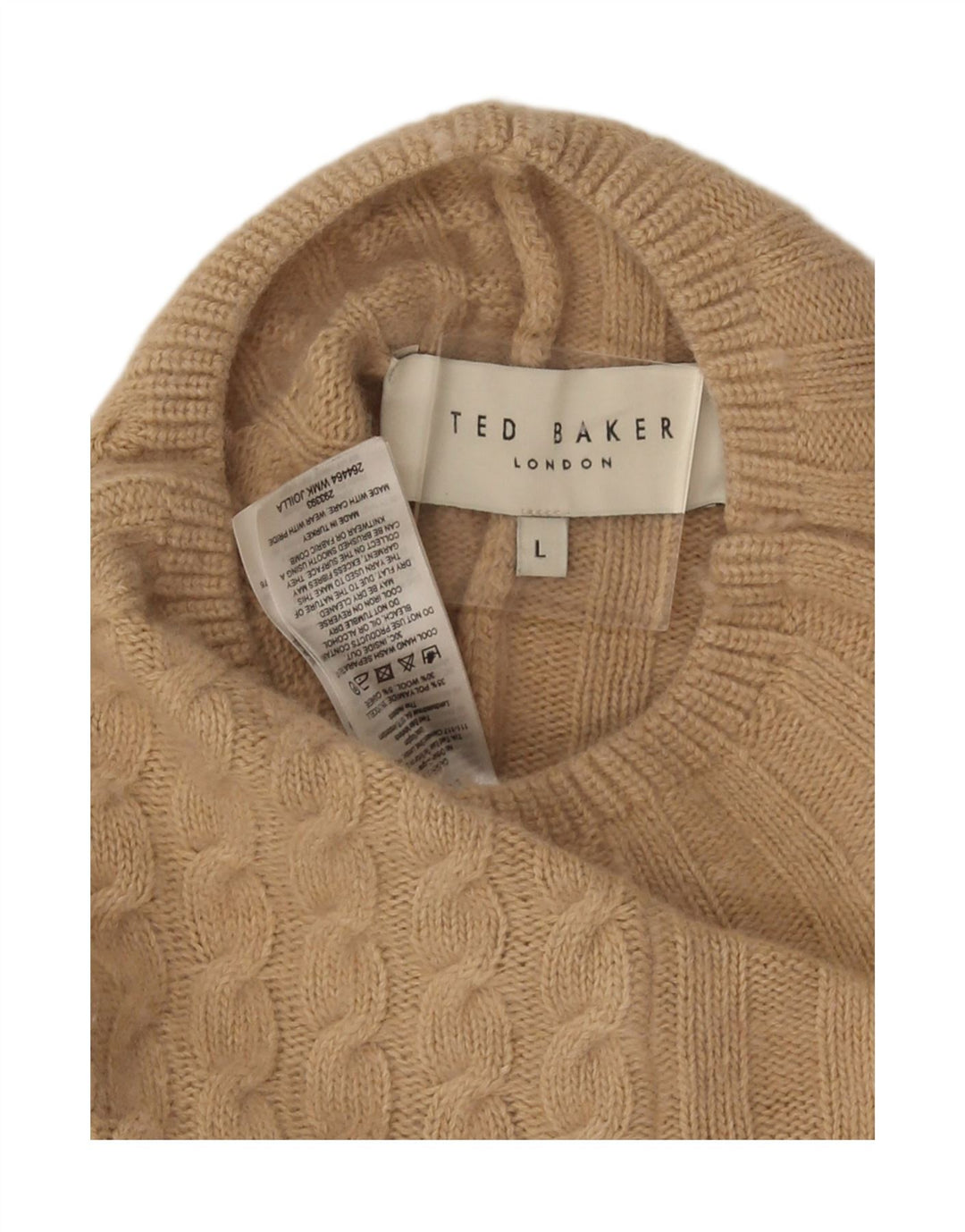 Maglione poncho da donna Ted Baker UK 16 Large Beige Poliammide