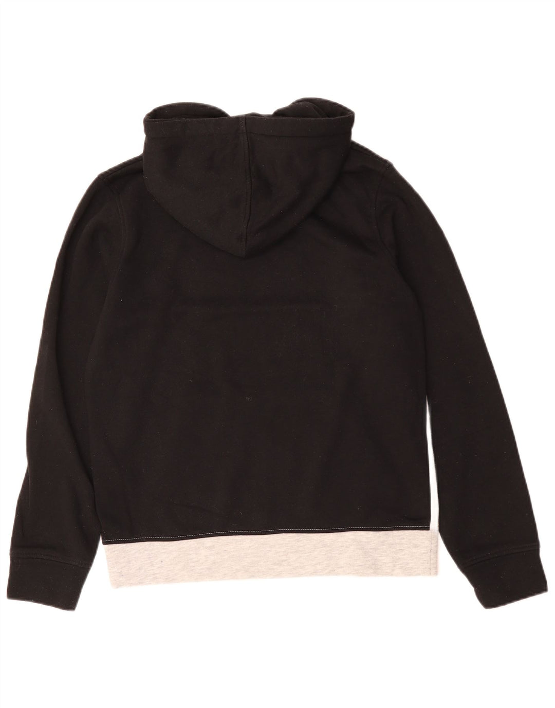 JACK & JONES Felpa con cappuccio grafica da uomo piccola in cotone color block nero