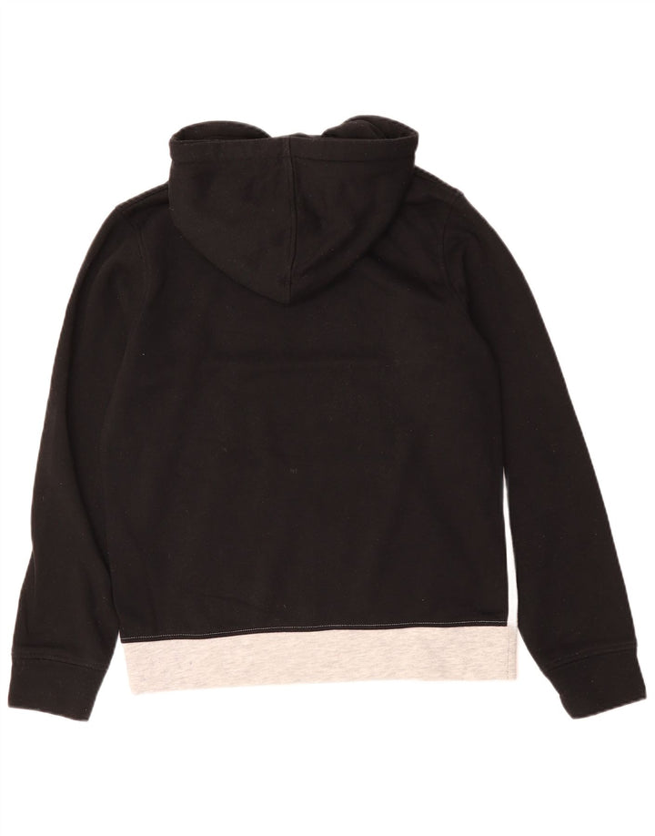 JACK & JONES Felpa con cappuccio grafica da uomo piccola in cotone color block nero