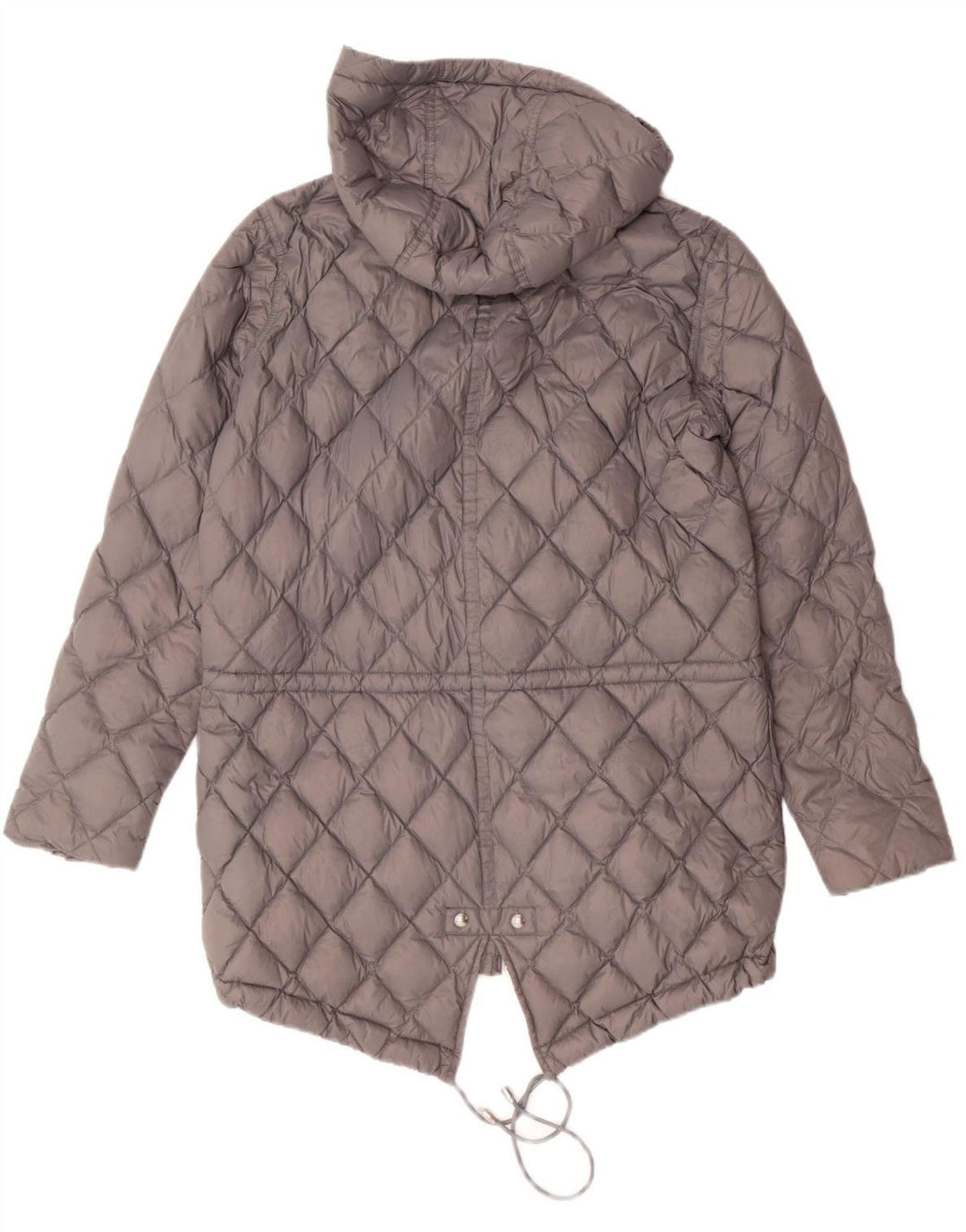 RALPH LAUREN Womens Oversized Hooded Parka Padded Coat UK 10 Small Grey