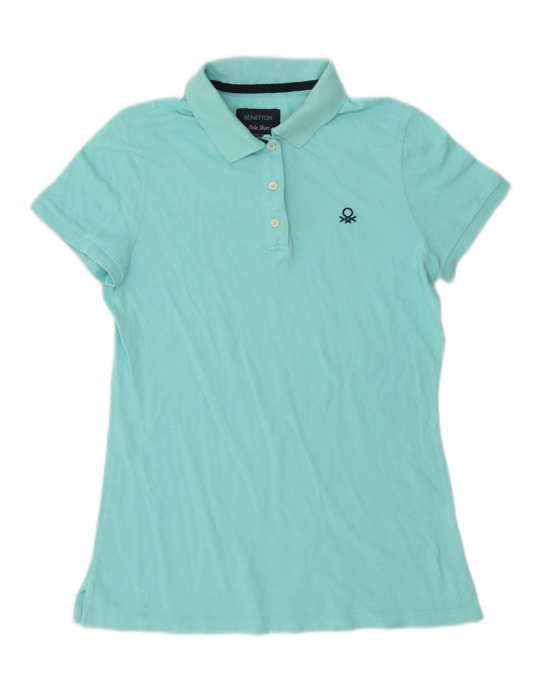 Polo Benetton da donna UK 16 grande turchese