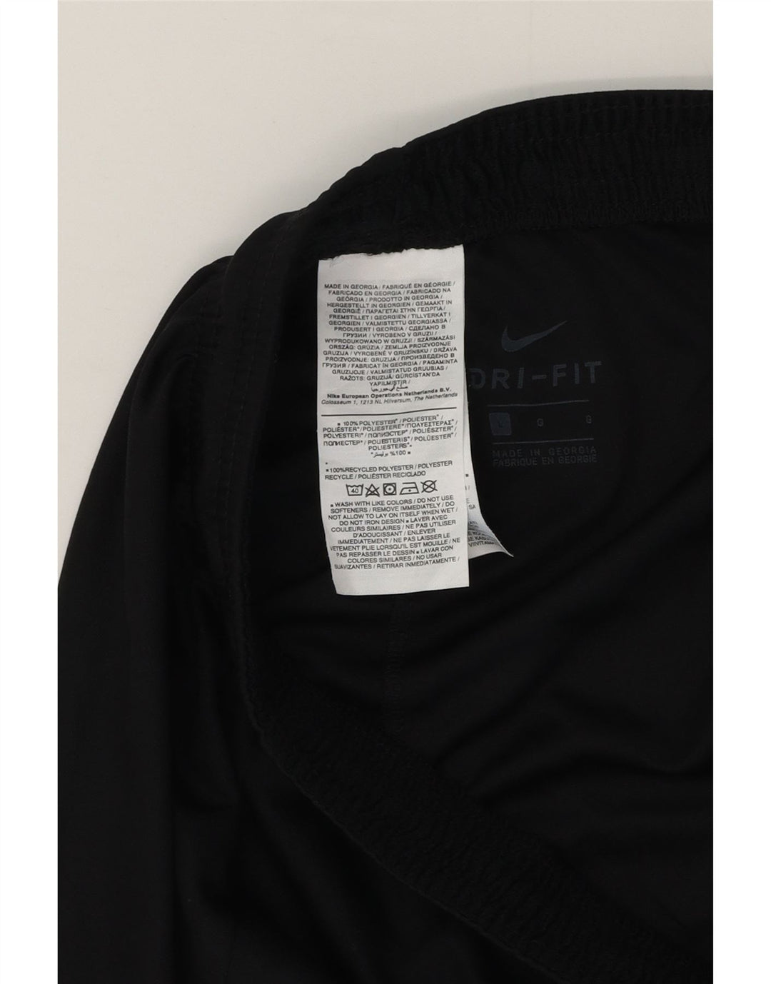 Pantaloncini sportivi Nike Dri Fit da uomo, grandi, in poliestere nero