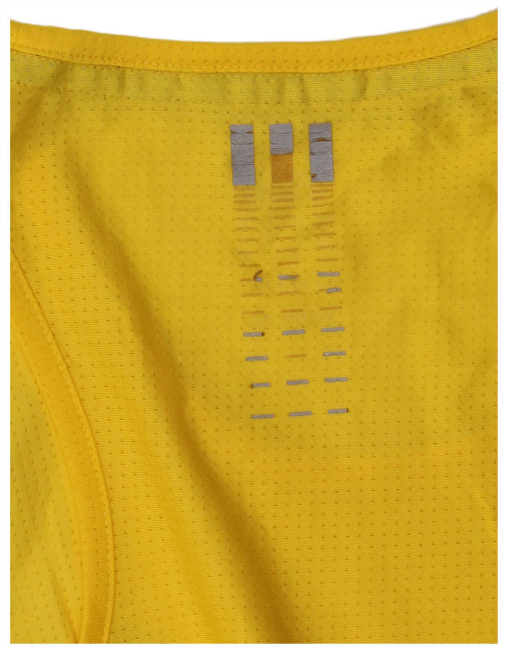 Canotta Adidas da uomo in poliestere color block medio giallo