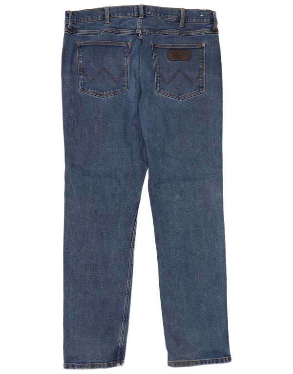 Jeans dritti da uomo Wrangler Greensboro W38 L34 cotone blu