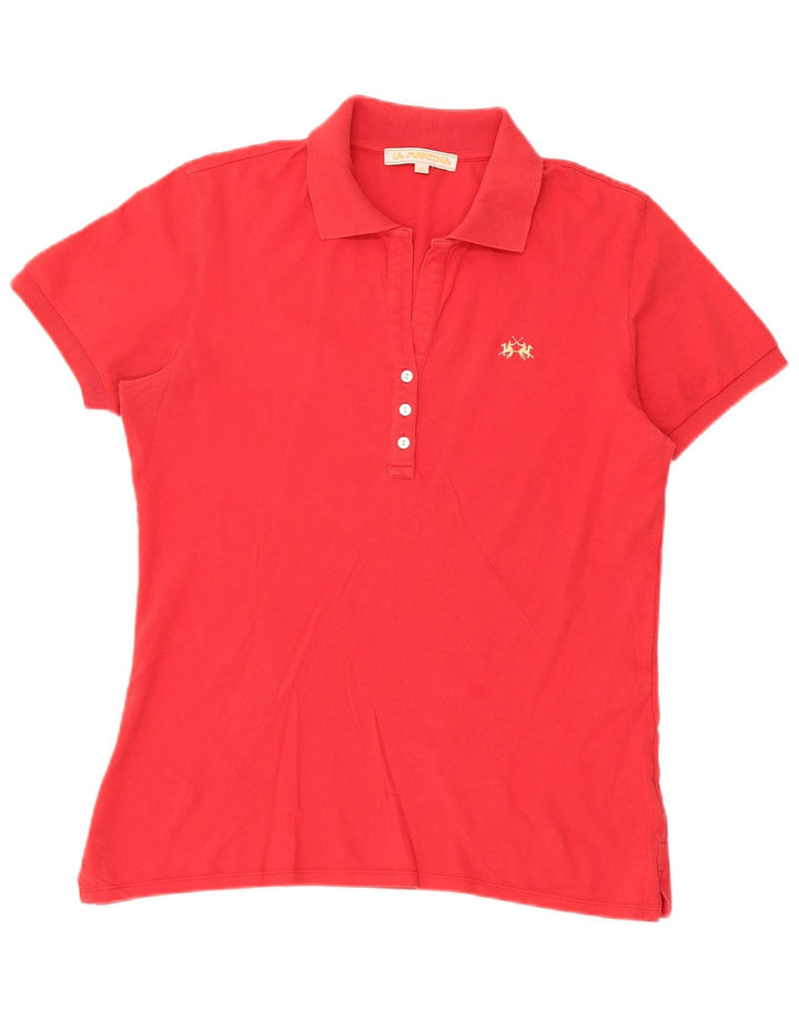 Camicia pullover da donna La Martina UK 18 XL cotone rosso
