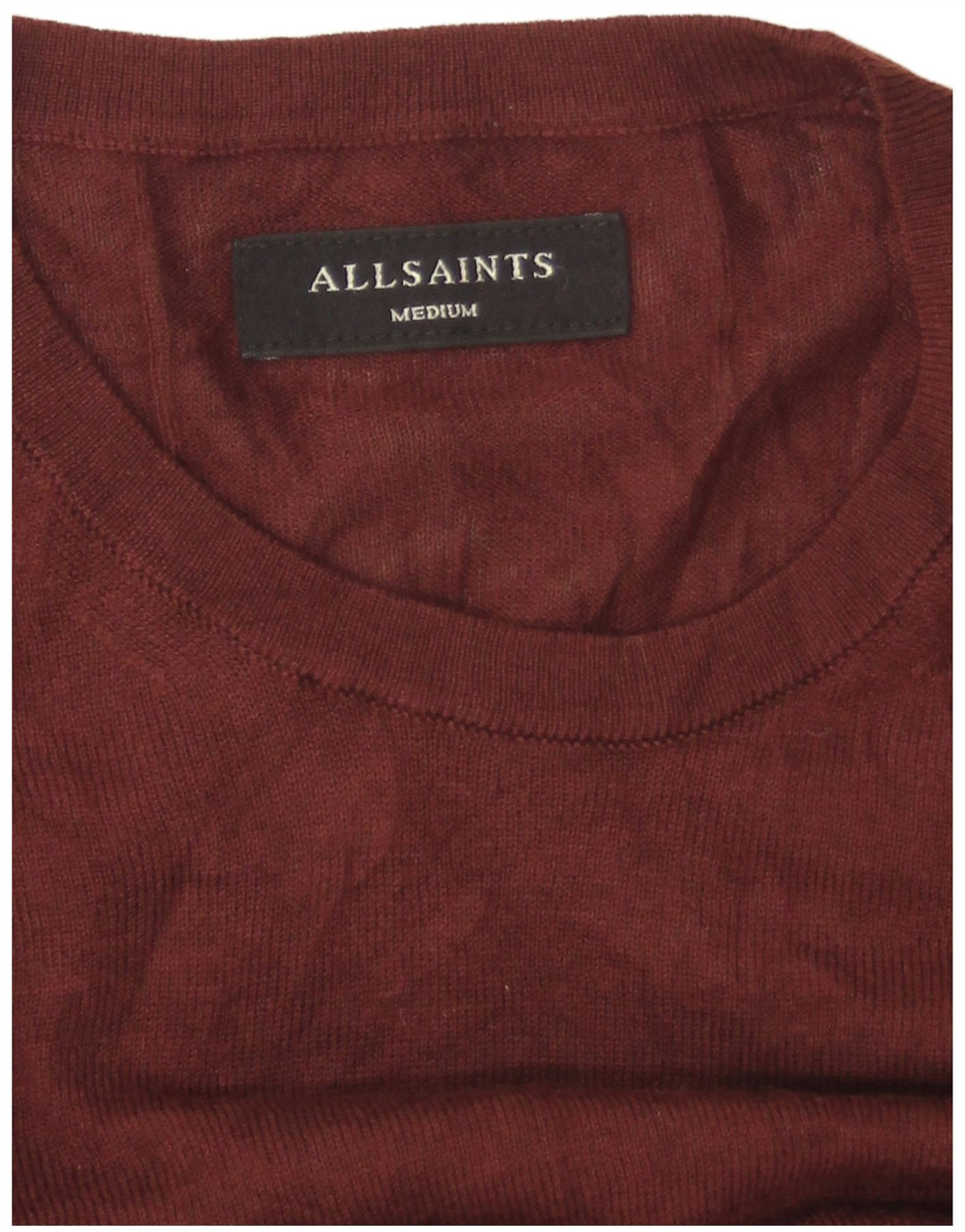 Maglione maglione con scollo a barca da uomo All Saints Marrone medio