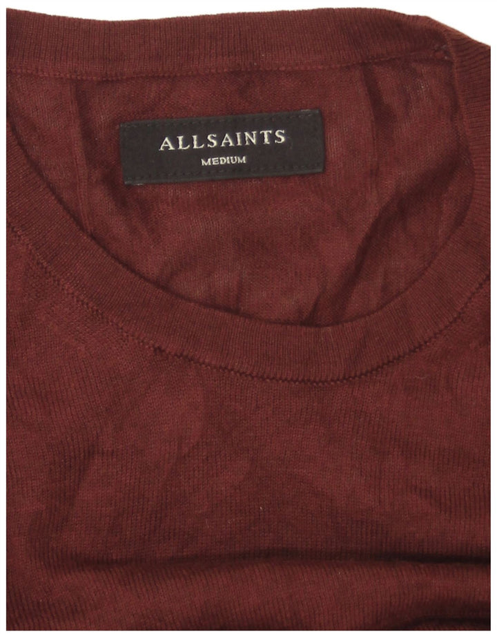 Maglione maglione con scollo a barca da uomo All Saints Marrone medio