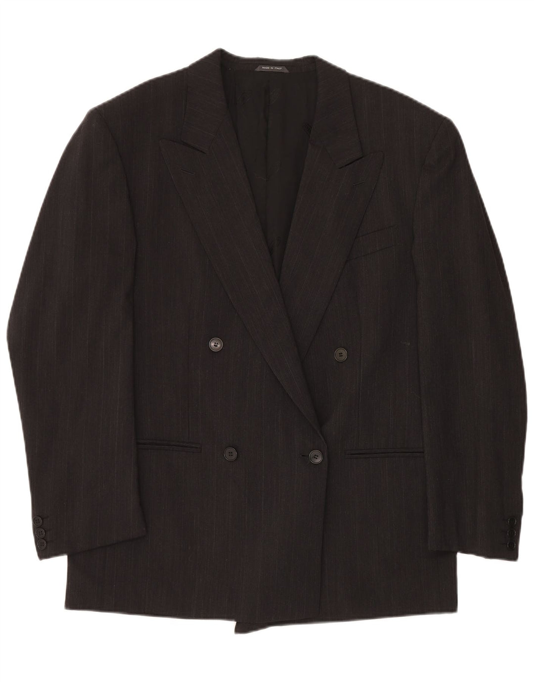 MISSONI Uomo Uomo Giacca Blazer Doppio Petto IT 50 Large Grigio Gessato