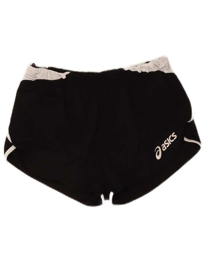 Asics Pantaloncini sportivi grafici da donna UK 10 Small Nero Colourblock Poliestere