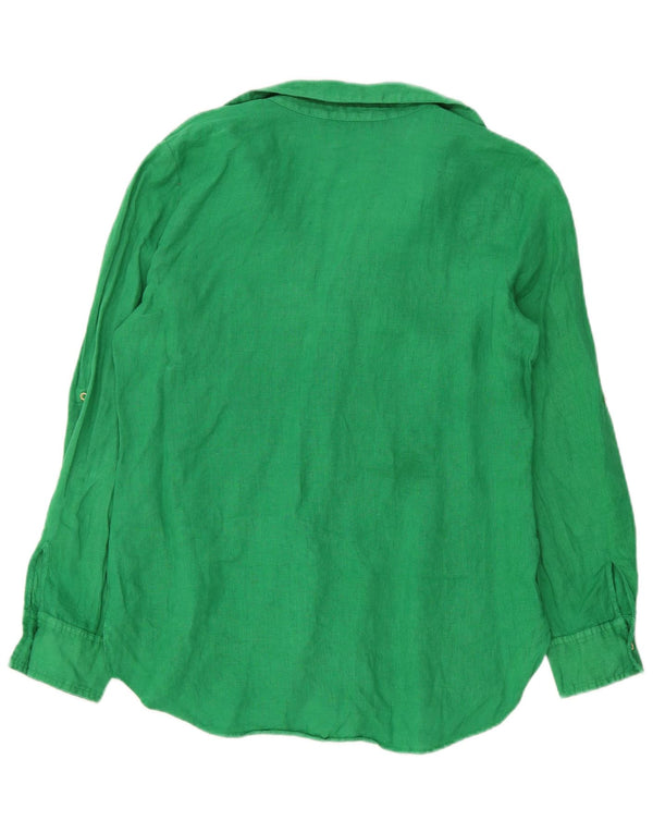 Camicia da donna Zara UK 14 Lino verde medio