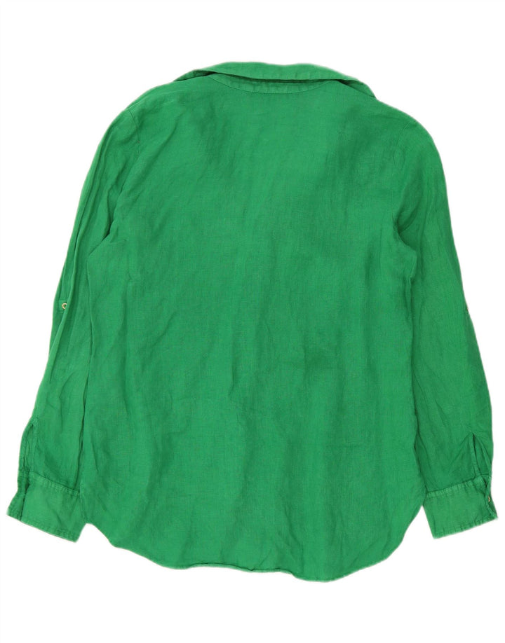 Camicia da donna Zara UK 14 Lino verde medio